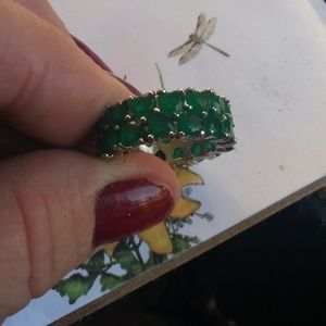 Beautiful emerald green heart's